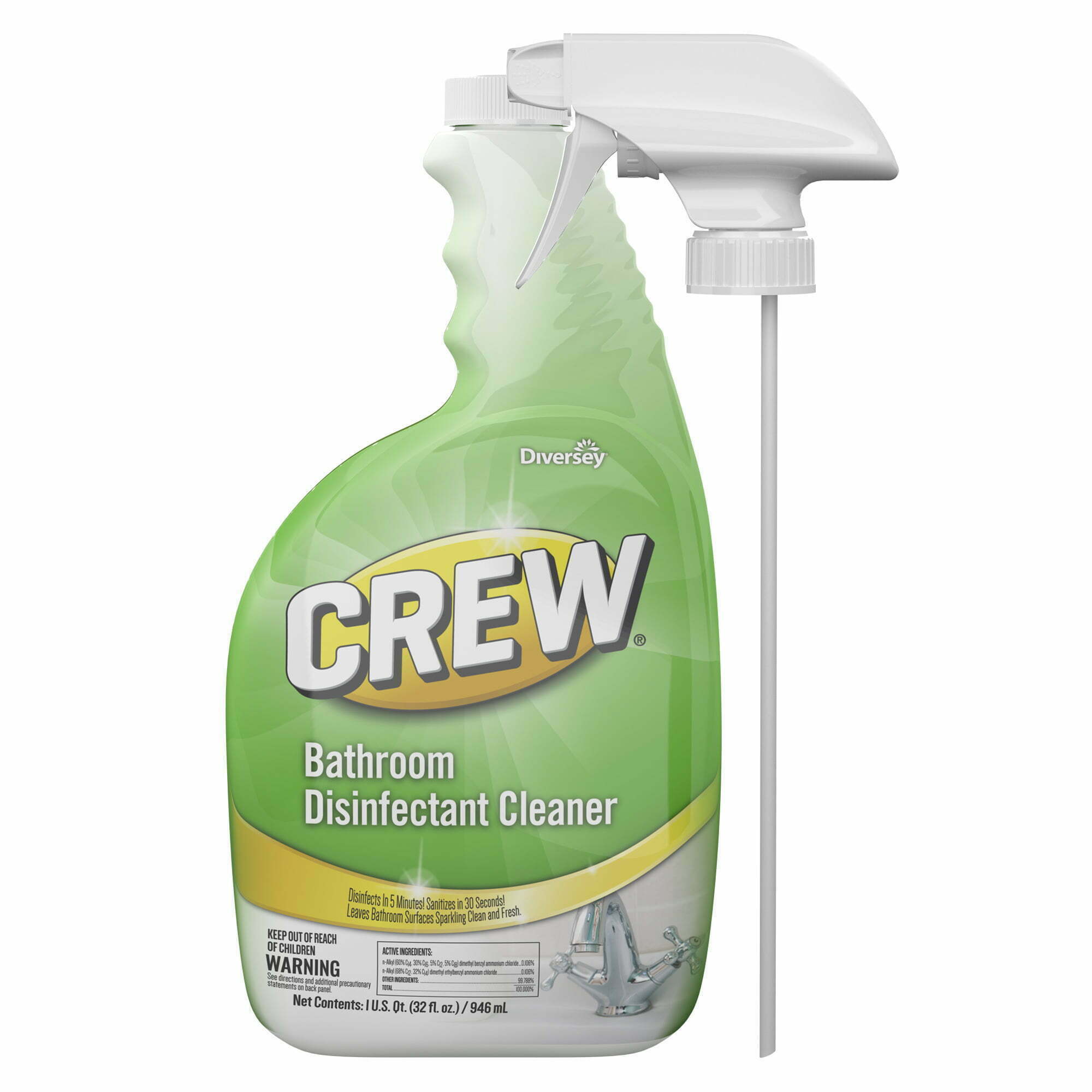 Crew Bathroom Disinfectant Cleaner, 32 oz, RTU Bermuda Janitorial Supply